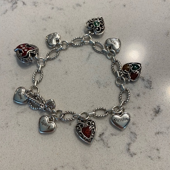 Brighton Red and Silver Heart Awareness Charm Bracelet - Picture 2 of 4